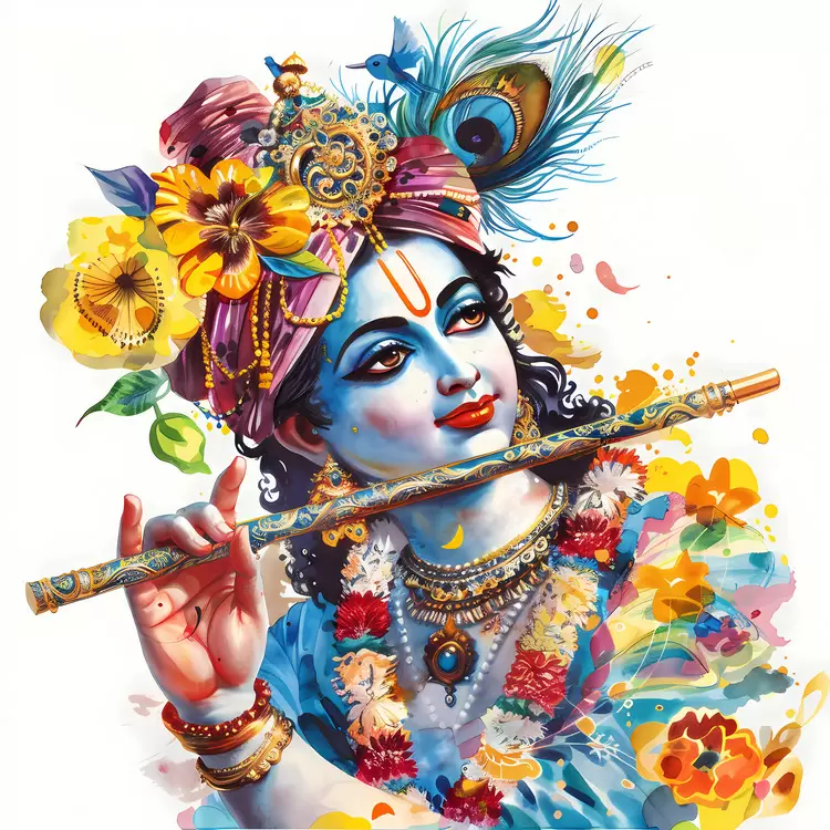 goddess divine painting Krishna Janmashtami spiritual
