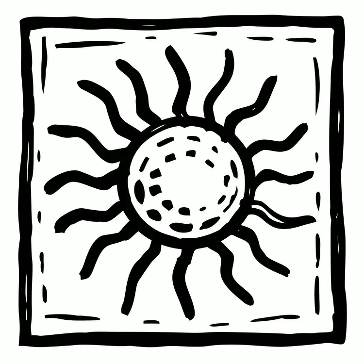 Plain Dot Mono-chromatic Iconic Outlined