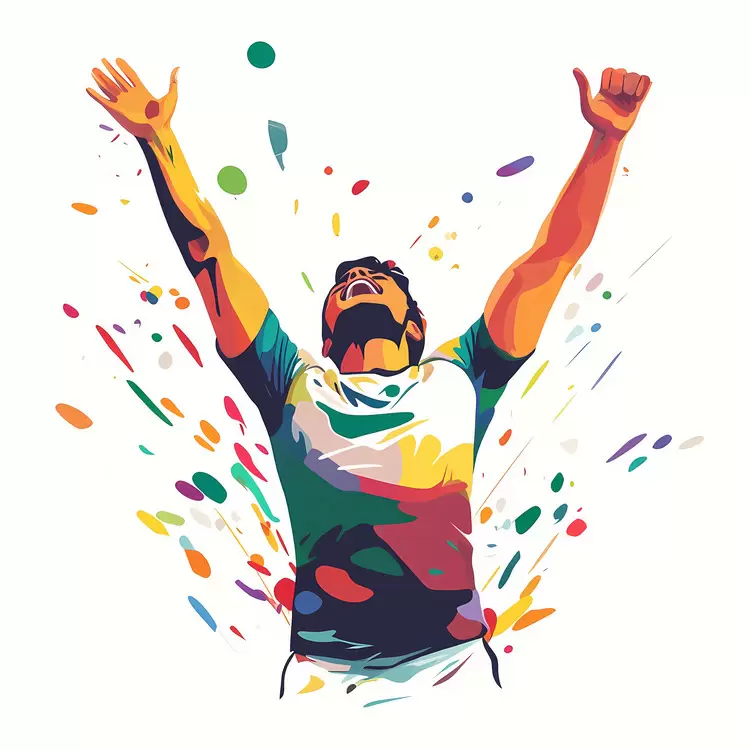 Emotion athlete Color splash Joyful expression Thrill