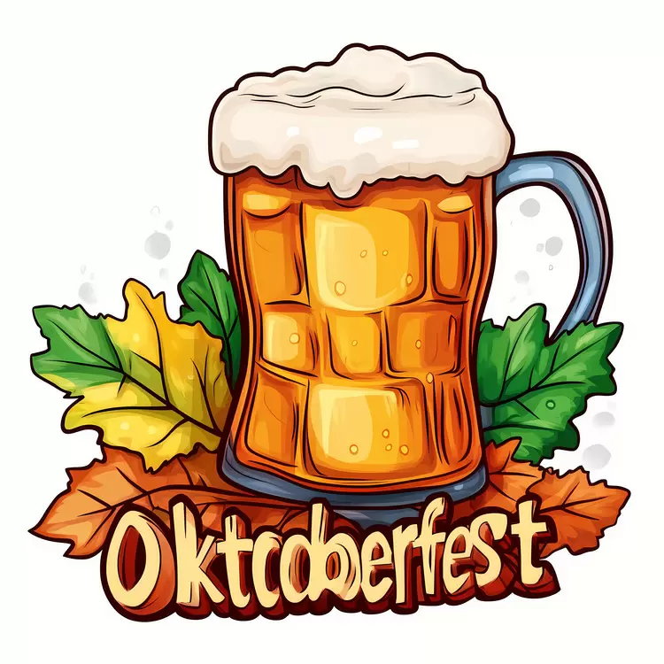 Beer Mug Oktoberfest Beer Festival Outdoor Event Autumn Leaves