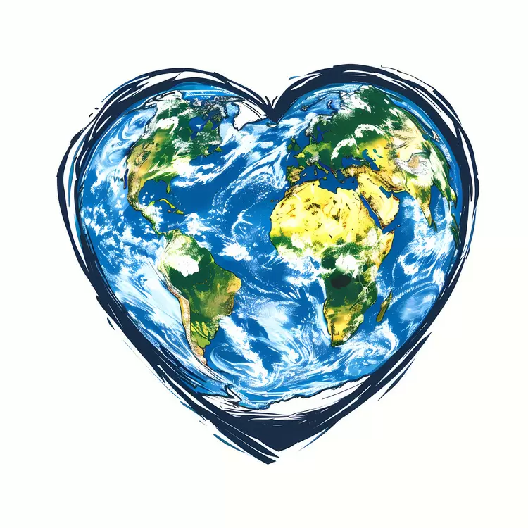 heart shaped earth