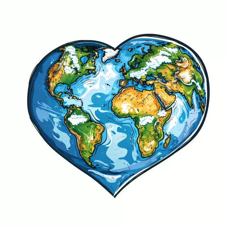 heart shaped earth