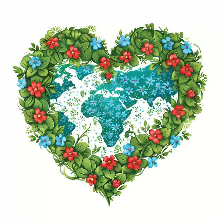 heart shaped earth