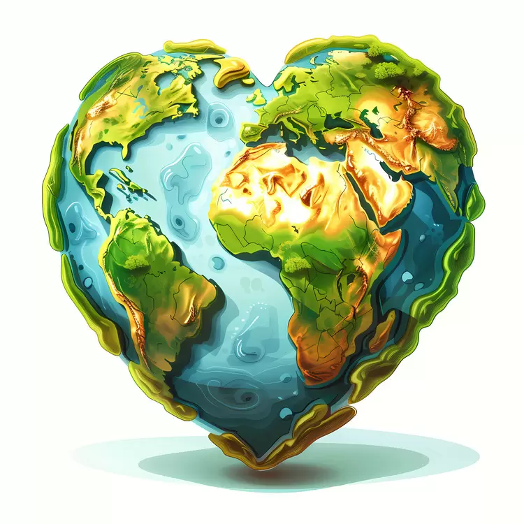heart shaped earth