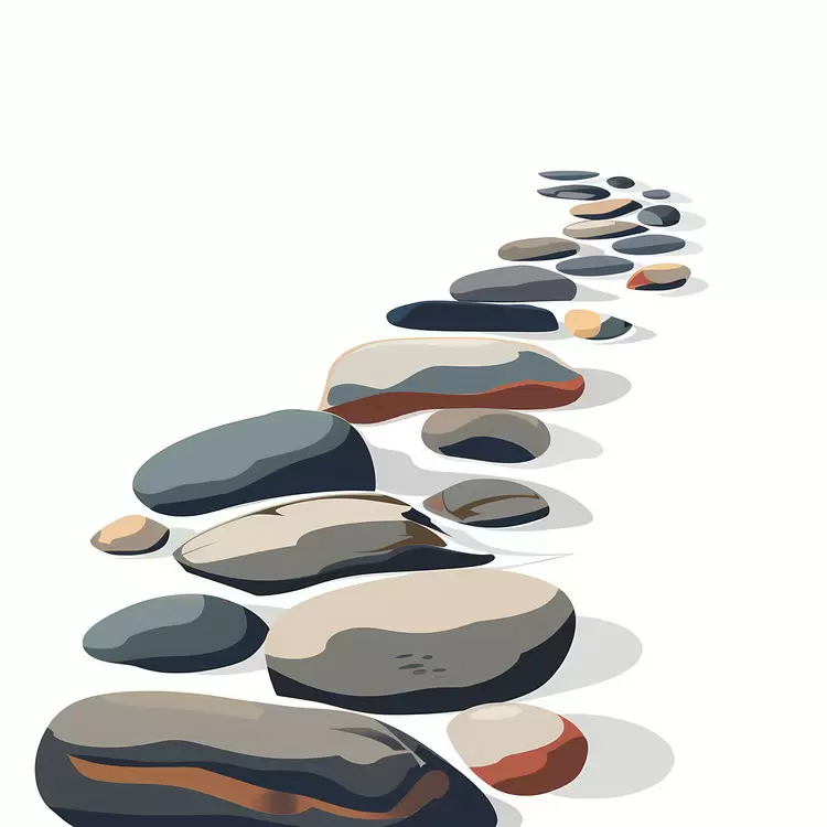 Pebble walkway