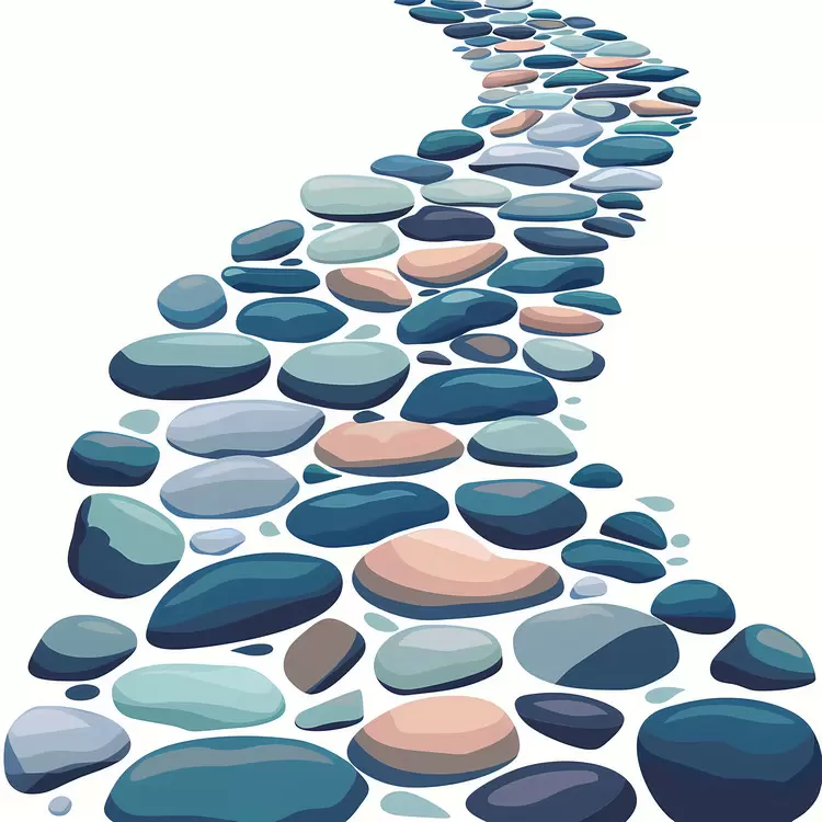 Pebble walkway