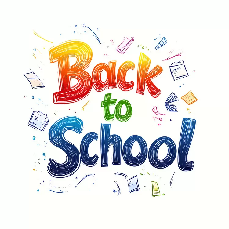 Back to School rulers notebooks pencils