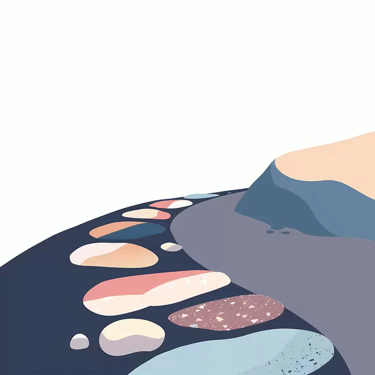 Pebble walkway