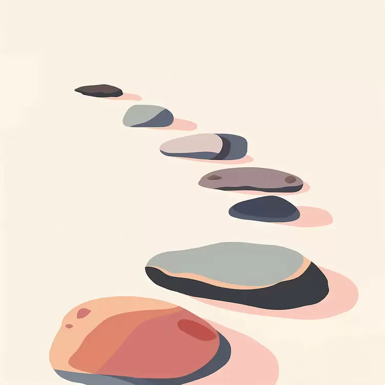 Pebble walkway