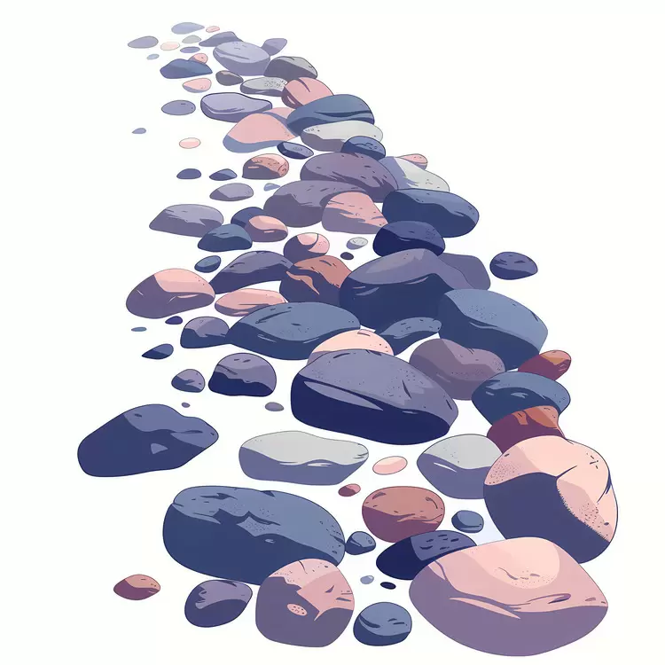Pebble walkway