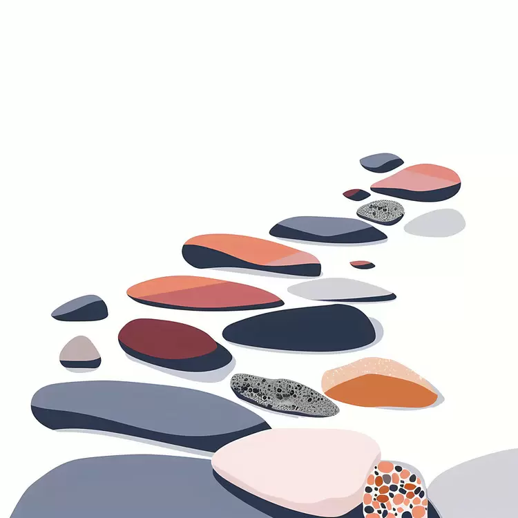 Pebble walkway