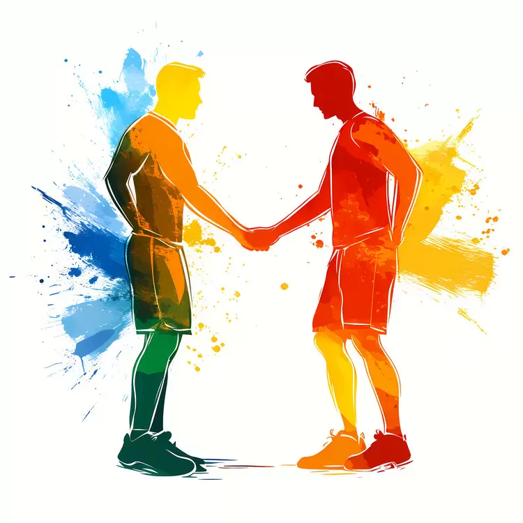 Athletic Texture effect Abstract background Wet brush marks Hands shaking