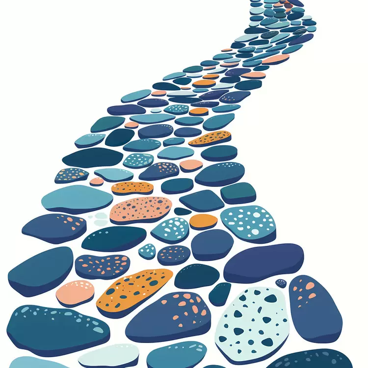 Pebble walkway