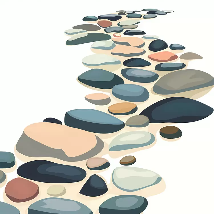 Pebble walkway