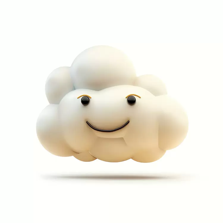 cartoon cloud face