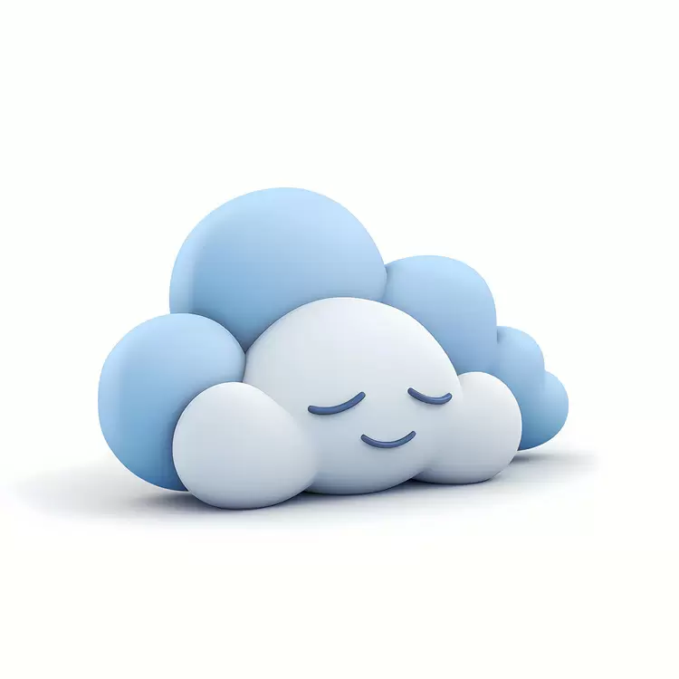 cartoon cloud face