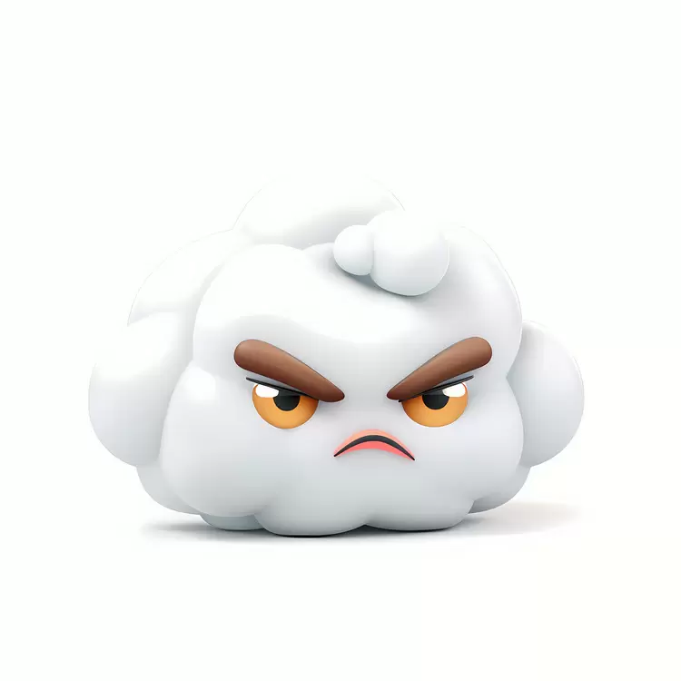cartoon cloud face