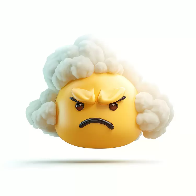 cartoon cloud face