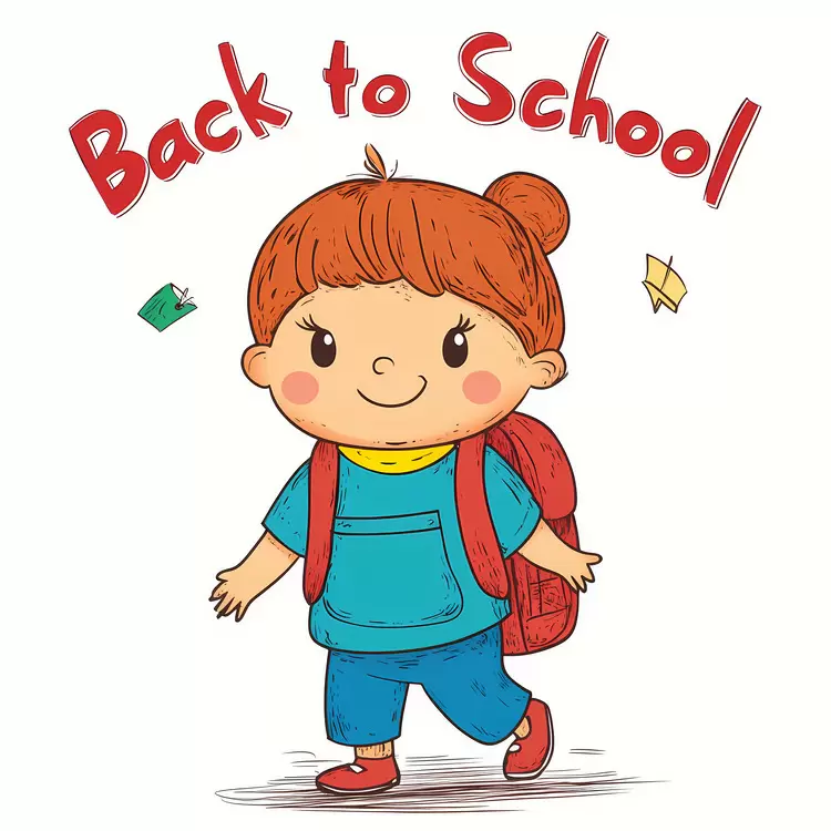 childhood cute cartoon primary school back to school