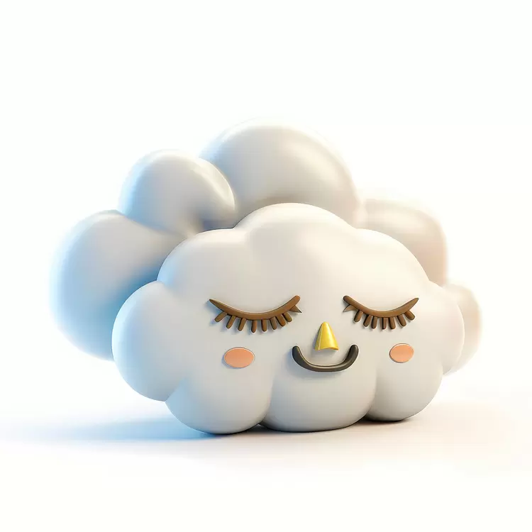 cartoon cloud face