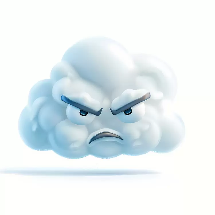 cartoon cloud face