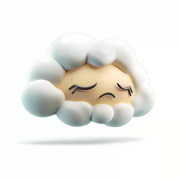 cartoon cloud face