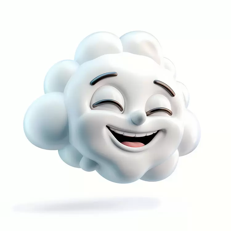cartoon cloud face