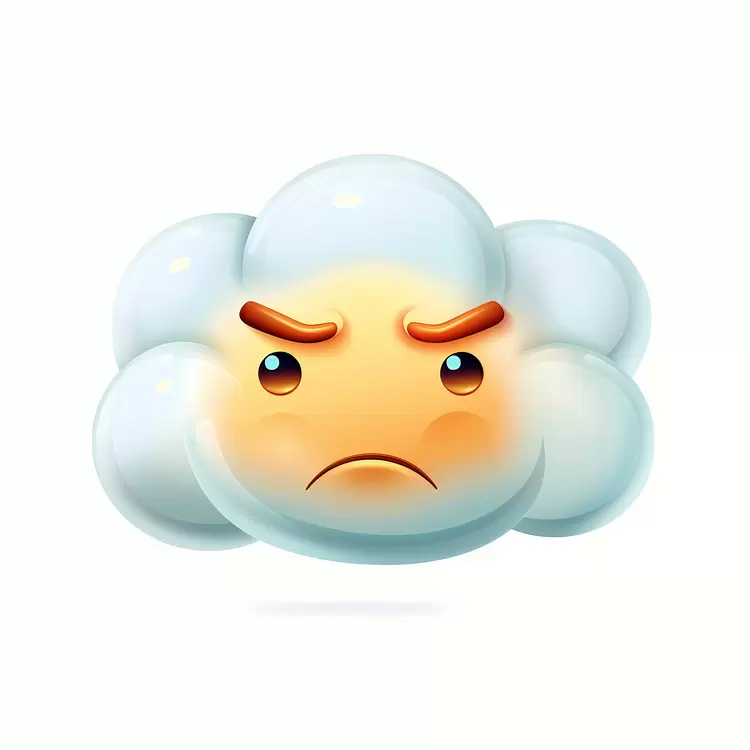 cartoon cloud face
