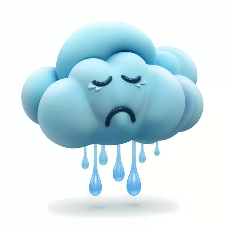 cartoon cloud face