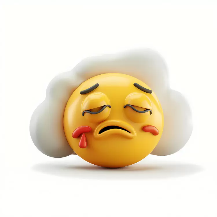 cartoon cloud face