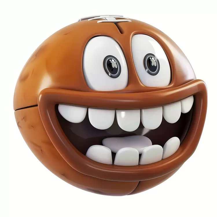 cartoon ball face