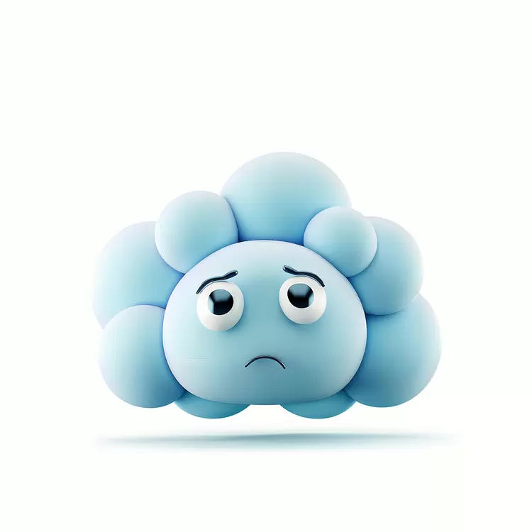 cartoon cloud face