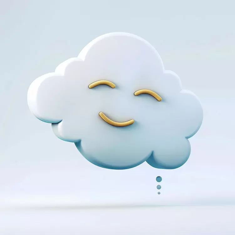 cartoon cloud face