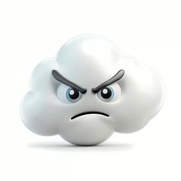 cartoon cloud face