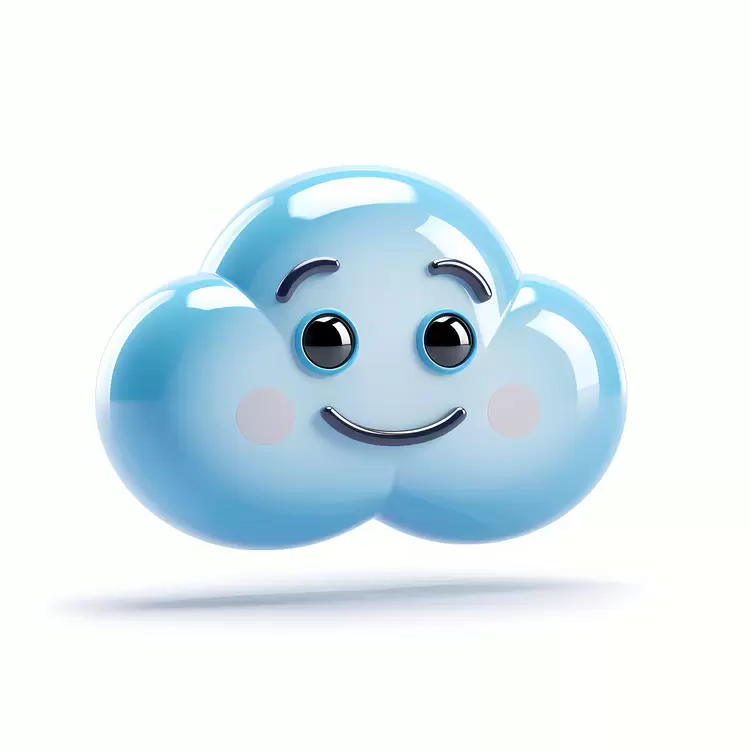 cartoon cloud face