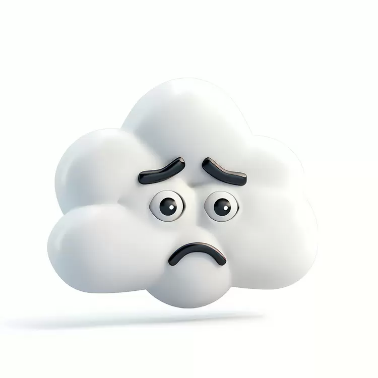 cartoon cloud face