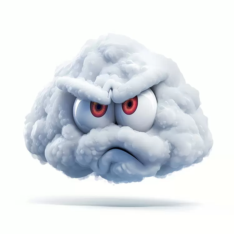 cartoon cloud face