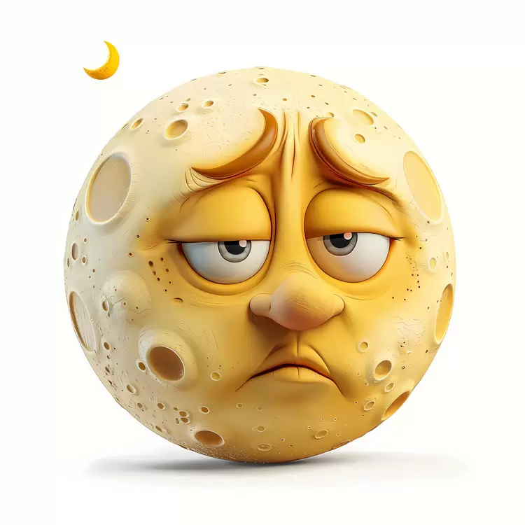 cartoon moon Face