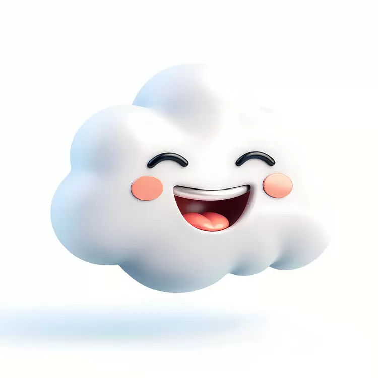 cartoon cloud face