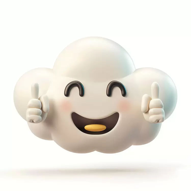 cartoon cloud face