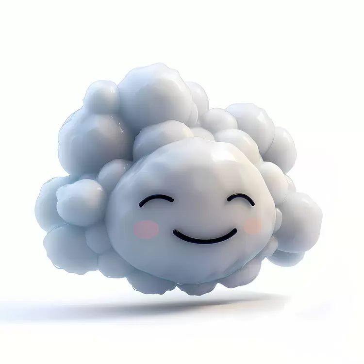 cartoon cloud face