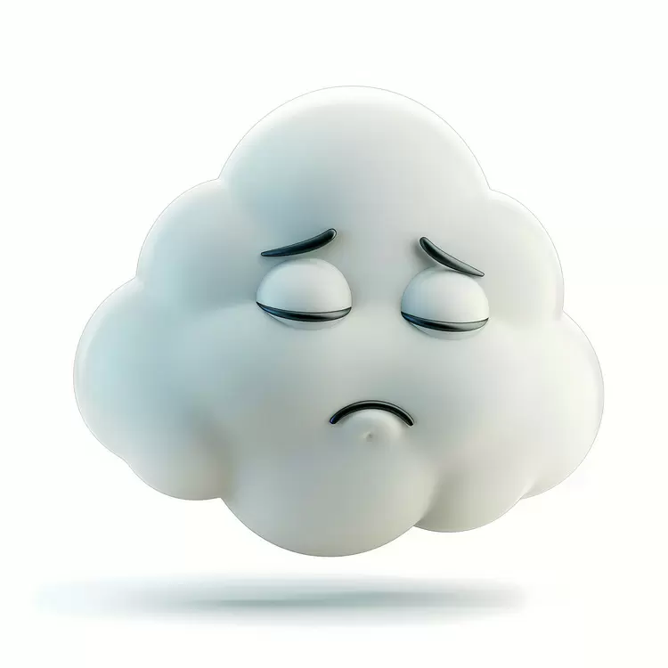 cartoon cloud face