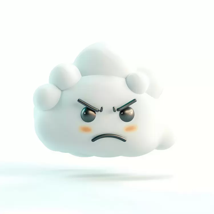 cartoon cloud face