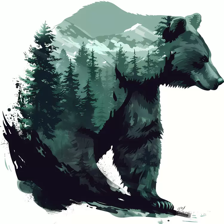 Bear in forest