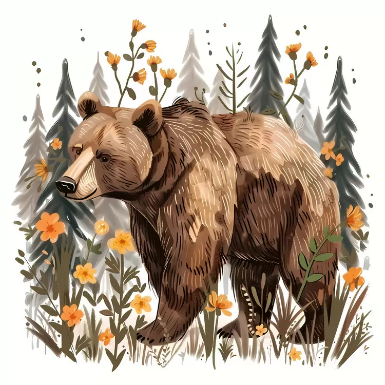 Bear in forest