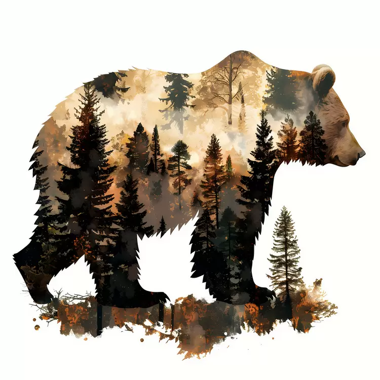 Bear in forest