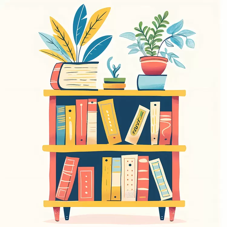 wooden bookshelf
