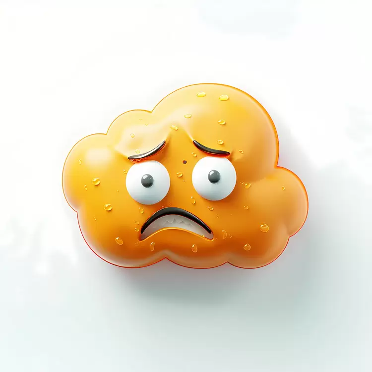cartoon cloud face