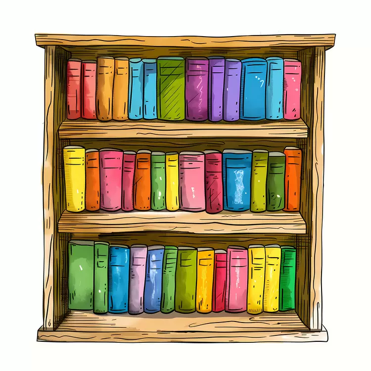 wooden bookshelf