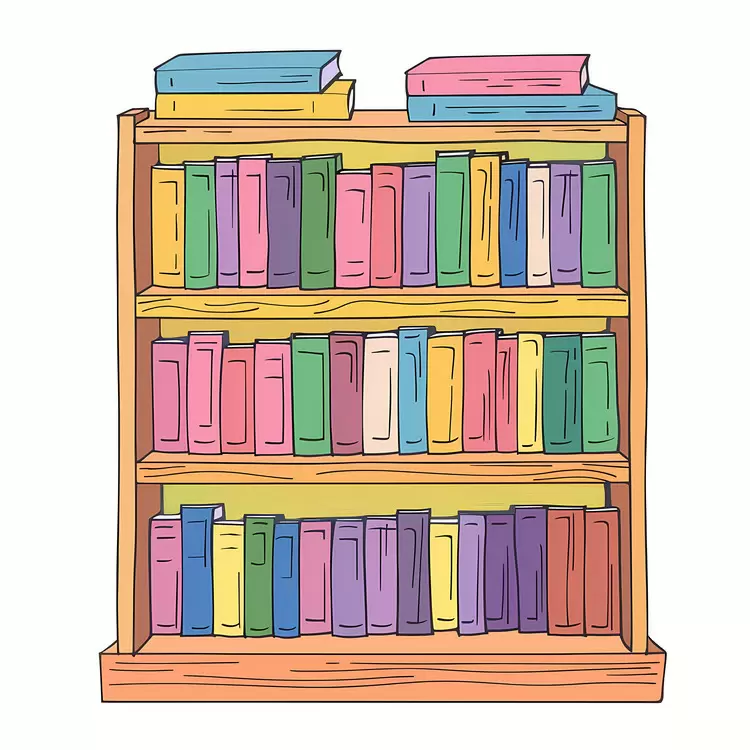 wooden bookshelf